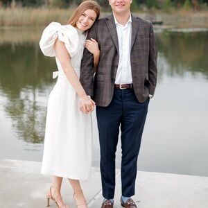 ROTATE Birger Christenden white puff sleeve dress size XS